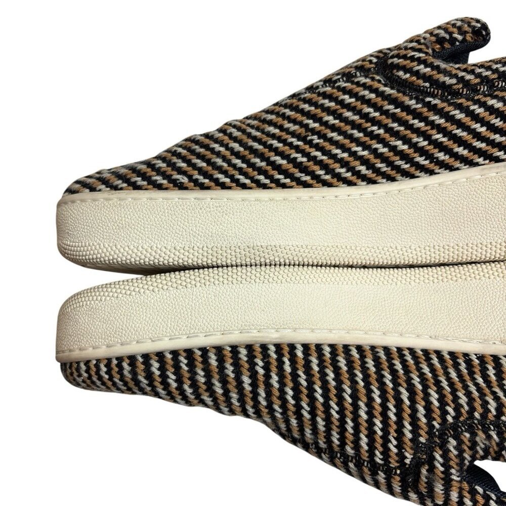 CELINE Paris Retro Tweed Knit Slip-On Sneakers Flats Tan Brown Beige ~Size 8.5 - Picture 13 of 15